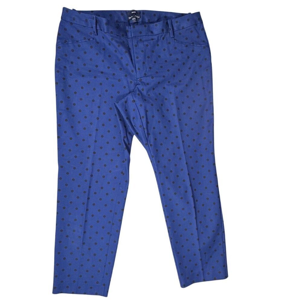 Gap Women's Size 14 Blue Polka Dot “Aubrey” Ankle Pants Straight Leg